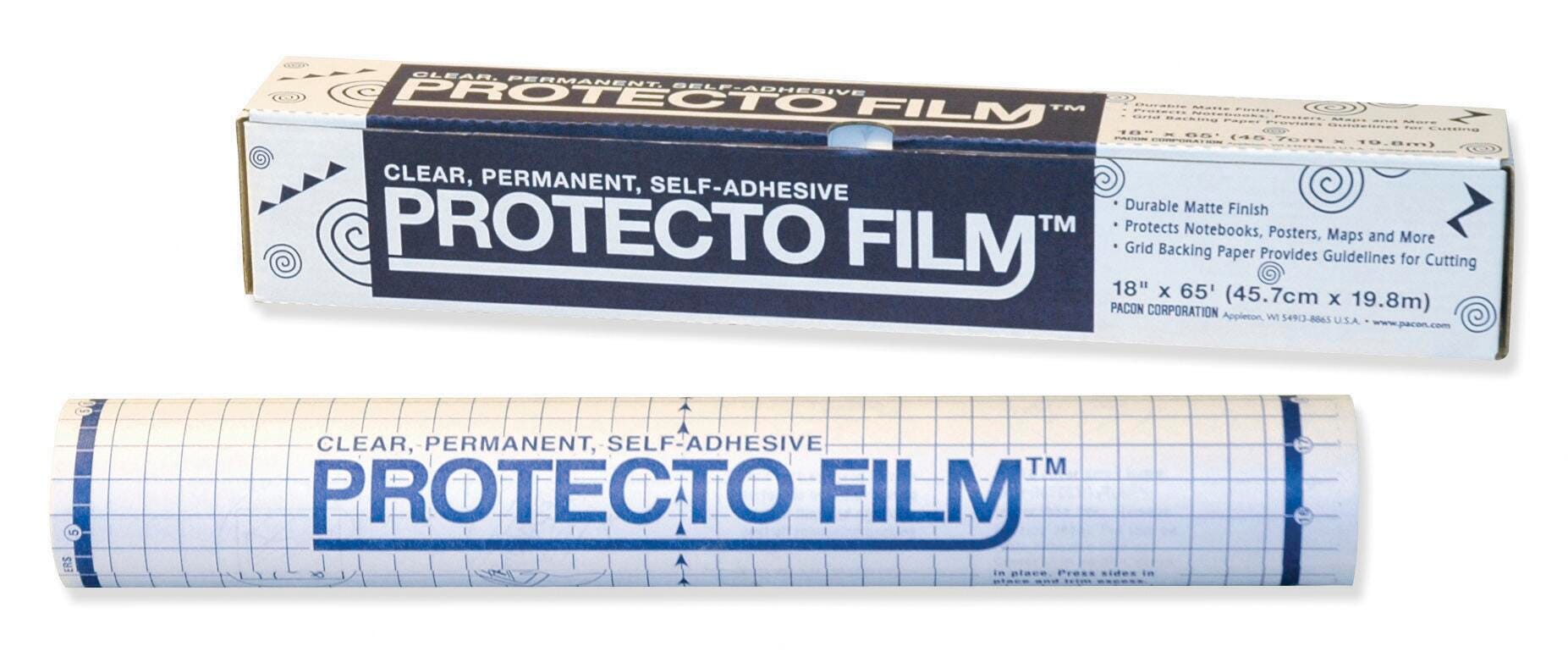 Pacon Non-Glare Protecto Plastic Matte Film, 24 Inches x 33 Feet, Clear, Item Number 006591